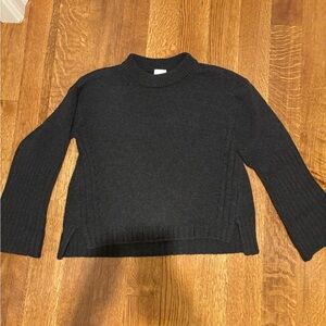 Elegant charcoal oversized wool sweater G label Goop small S